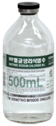 대한멸균생리식염수_(4.5g/500mL/병) 제품 사진