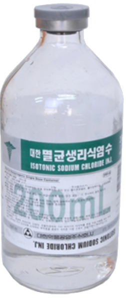 대한멸균생리식염수_(1.8g/200mL/병) 제품 사진
