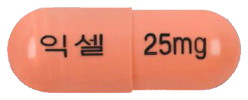 익셀캡슐25mg 제품 사진