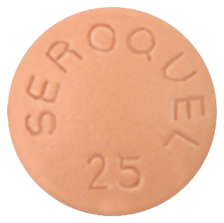쎄로켈정25mg 제품 사진