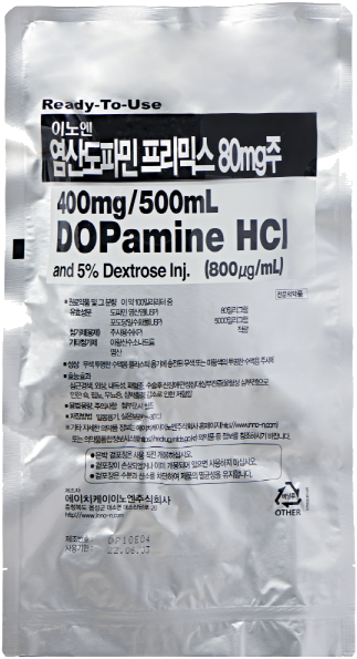 이노엔염산도파민프리믹스80mg주_(500mL) 제품 사진