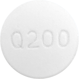 쿠에타핀정200mg 제품 사진