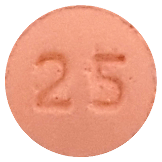 쿠티아핀정25mg 제품 사진