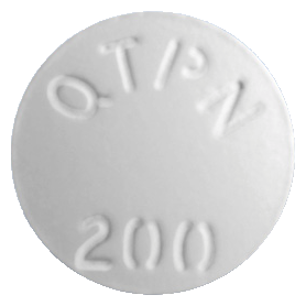 쿠티아핀정200mg 제품 사진