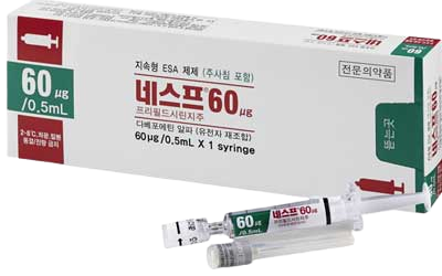 네스프 프리필드시린지주 60_(60μg/0.5mL) 제품 사진
