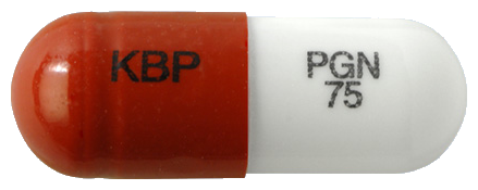 케이발린캡슐75mg 제품 사진