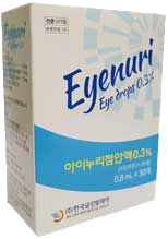 아이누리점안액0.3%(1회용)_(1.5mg/0.5mL) 제품 사진