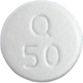 큐로켈정50mg 제품 사진