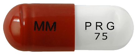 프릴린캡슐75mg 제품 사진