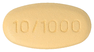 제포가듀오서방정10/1000mg 제품 사진
