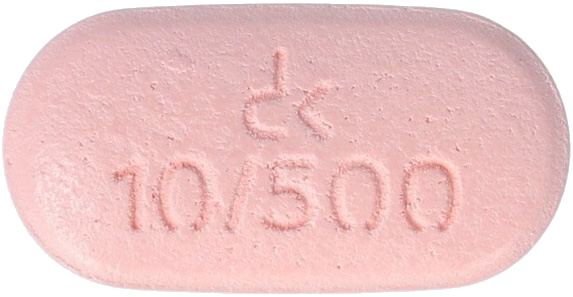 다플진메트서방정10/500mg 제품 사진